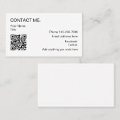 QRコードシンプル販売促進ビジネス連絡カード コーリングカード (正面/裏面)