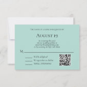 QRコードシーエレガントサイドストリングライトビーチ 出欠カード (裏面)