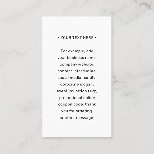 QRコードジェネレータとロゴモダン縦ミニマル線 名刺 (裏面)