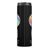 QRコードジェネレータビジネスロゴプロモーションブラック タンブラー (裏面)