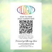 QRコードジェネレーター＆ビジネス ロゴ モダン ホワイト ウィンドウサイン (シート3)