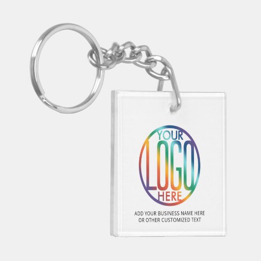 QRコードジェネレータ&ロゴ会社プロモーションスワッグ キーホルダー (正面左)