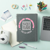 QRコードスキャンとカスタムテキストステッカーの例 シール (iPadカバー)