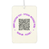 QRコードスキャンとカスタム文字Air Freshener カーエアーフレッシュナー (正面)