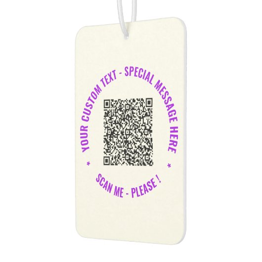 QRコードスキャンとカスタム文字Air Freshener カーエアーフレッシュナー (左)