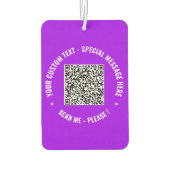 QRコードスキャンとカスタム文字Air Freshener カーエアーフレッシュナー (裏面)