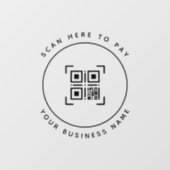 QRコードスキャンによるビジネスの支払い ウィンドウサイン (シート)