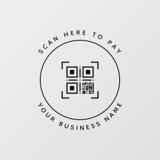 QRコードスキャンによるビジネスの支払い ウィンドウサイン (シート)