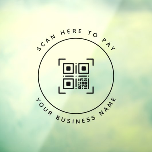 QRコードスキャンによるビジネスの支払い ウィンドウサイン (シート3)