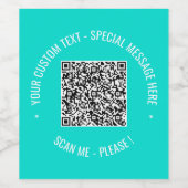 QRコードスキャンカスタムテキストとカラーラベル ワインラベル (シングルラベル)