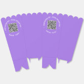 QRコードスキャンカスタム文字とカラーポップコーンボックス フェイバーボックス (見開き)