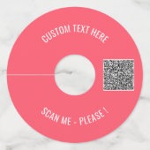 QRコードスキャンカスタム文字とカラーワイングラスラベル ワイングラスタグ (裏面)