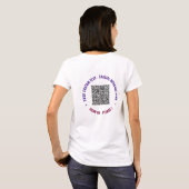 QRコードスキャンカスタム文字パーソナライズされたTシャツ Tシャツ (裏面フル)