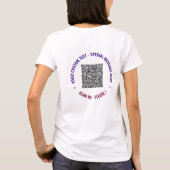 QRコードスキャンカスタム文字パーソナライズされたTシャツ Tシャツ (裏面)