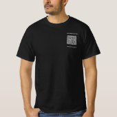 QRコードスキャンカスタム文字ビジネスTシャツ Tシャツ (正面)