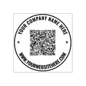 QRコードスキャンカスタム文字ラウンドラバースタンプ ラバースタンプ (インプリント)