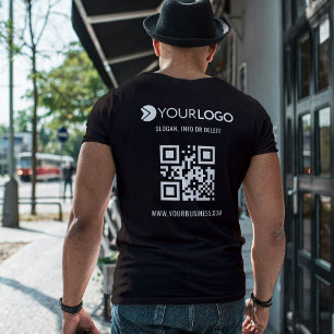 QRコードスキャンカスタム&プロモーション ビジネス ロゴ Tシャツ