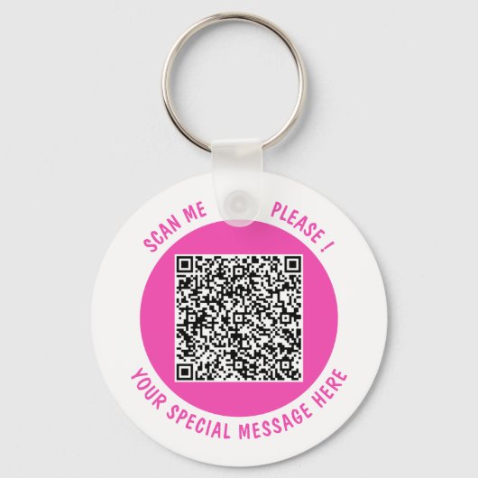 QRコードスキャンキーチェーンのカスタム文字と色 キーホルダー (正面)