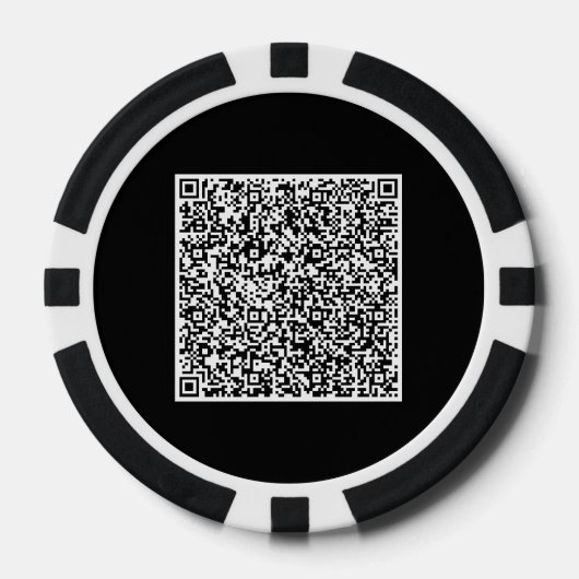 QRコードスキャントランプのポーカーチップ – 色の選択 ポーカーチップ (正面)
