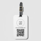 QRコードスキャンバーコードアップロードロゴWebサイトアドレス ラゲッジタグ (正面縦)