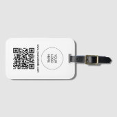 QRコードスキャンバーコードアップロードロゴWebサイトアドレス ラゲッジタグ (正面横)