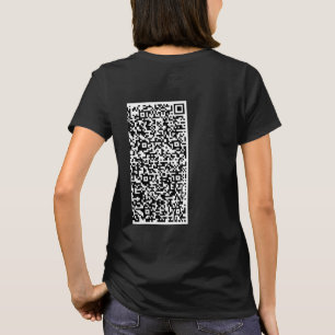 QRコードスキャンパーソナライズされた情報Tシャツ Tシャツ