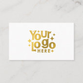 QRコードスキャン可能なソーシャルメディア金ゴールドビジネスロゴ 名刺 (裏面)