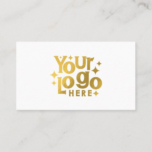 QRコードスキャン可能なソーシャルメディア金ゴールドビジネスロゴ 名刺 (裏面)
