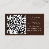 QRコードスキャン可能な中性林素朴の水色 名刺 (裏面)