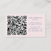 QRコードスキャン可能な山の水色アウトドア 名刺 (裏面)