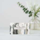 QRコードスキャン可能な抽象芸術ニュートラルウォーターカラーアート 名刺 (スタンド正面)