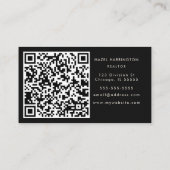 QRコードスキャン可能な水色ニュートラルビジネスカード 名刺 (裏面)