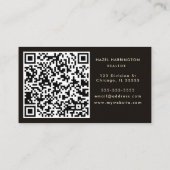 QRコードスキャン可能な濃いムーディ抽象芸術水色 名刺 (裏面)