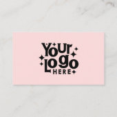 QRコードスキャン可能ソーシャルメディアピンクビジネスロゴ 名刺 (裏面)