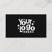 QRコードスキャン可能ソーシャルメディアブラックビジネスロゴ 名刺 (裏面)