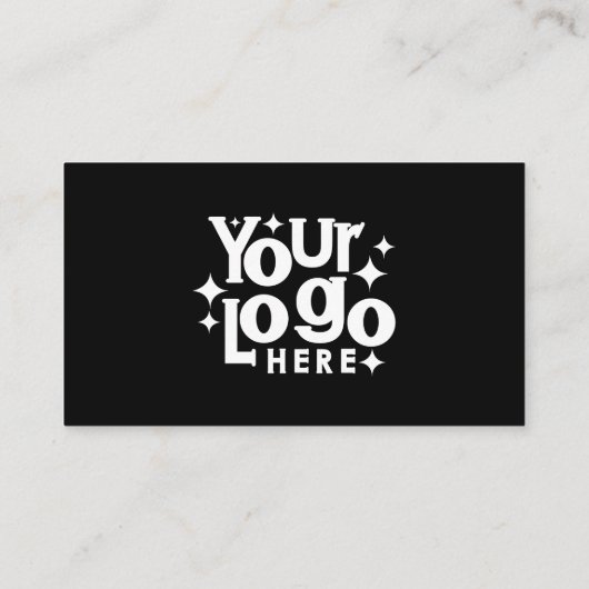 QRコードスキャン可能ソーシャルメディアブラックビジネスロゴ 名刺 (裏面)