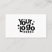 QRコードスキャン可能ソーシャルメディアホワイトビジネスロゴ 名刺 (裏面)