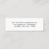 QRコードスキャン可能モダンスタイリッシュトレンディー スキニー名刺 (裏面)