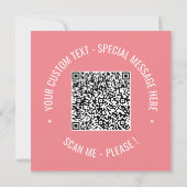 QRコードスキャン情報およびカスタム文字カード (裏面)