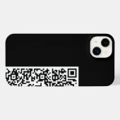 QRコードスキャン情報とカスタム色 iPhoneケース (裏面横)