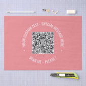 QRコードスキャン情報のカスタム文字ティッシュペーパー 薄葉紙 (クラフト)