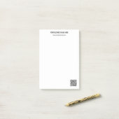 QRコードスキャン情報のカスタム文字付箋 ポストイット (デスク上)