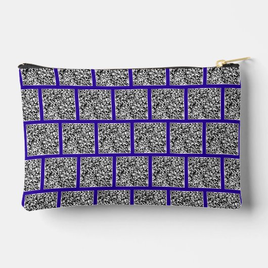 QRコードスキャン情報カスタムの色パーソナライズされた アクセサリーポーチ (裏面)