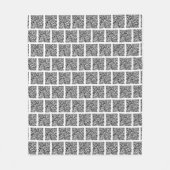 QRコードスキャン情報カスタムの色フリースブランケット フリースブランケット (正面)