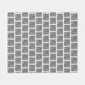 QRコードスキャン情報カスタムの色フリースブランケット フリースブランケット (正面(横))