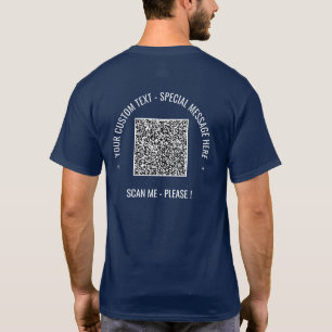 QRコードスキャン情報カスタム文字おもしろいTシャツ Tシャツ