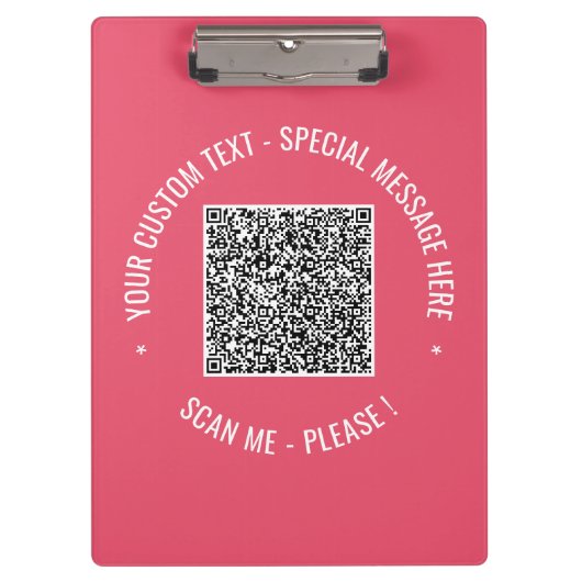 QRコードスキャン情報カスタム文字とカラークリップボード クリップボード (正面)
