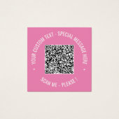 QRコードスキャン情報カスタム文字カラーカード (正面)