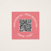 QRコードスキャン情報カスタム文字カラーカード (裏面)