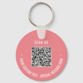 QRコードスキャン情報カスタム文字カラーキーチェーン キーホルダー (正面)